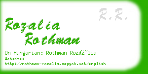 rozalia rothman business card